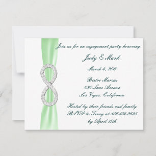 Invitation de la partie d'engagement Green Diamond