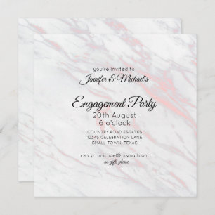 Invitation de la partie d'engagement Marbre rose e