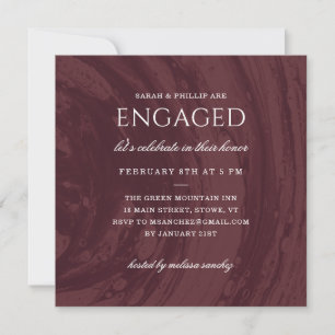 Invitation de la partie d'engagement marbrée - Rou