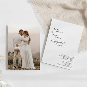 Invitation de la partie d'engagement photo classiq