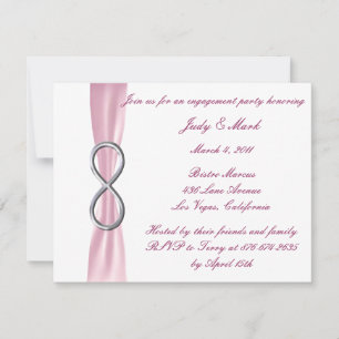 Invitation de la partie d'engagement Pink Infinity