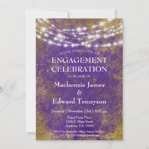 Invitation de la partie d'engagement Purple Gold L