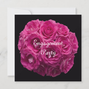 Invitation de la partie d'engagement — Roses roses