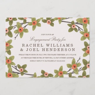 Invitation de la partie d'engagement Spring Buds