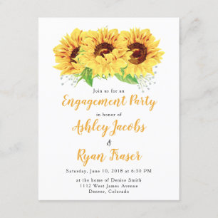 Invitation de la partie d'engagement Tournesol jau