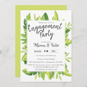 Invitation de la partie d'engagement tropicale de 