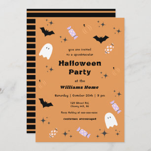 Invitation de la partie d'Halloween parloctaculair