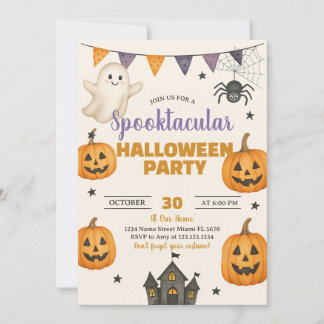 Invitation de la partie d'Halloween Spooktacular