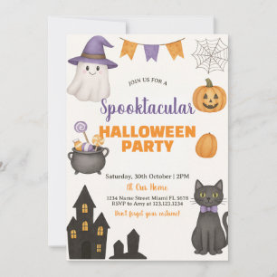 Invitation de la partie d'Halloween Spooktacular