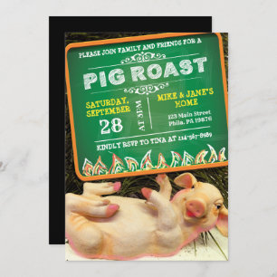 Invitation de la partie du PIG ROAST