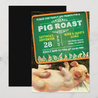 Invitation de la partie du PIG ROAST