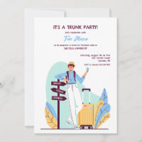 Invitation de la partie du tronc d'arrivée du camp