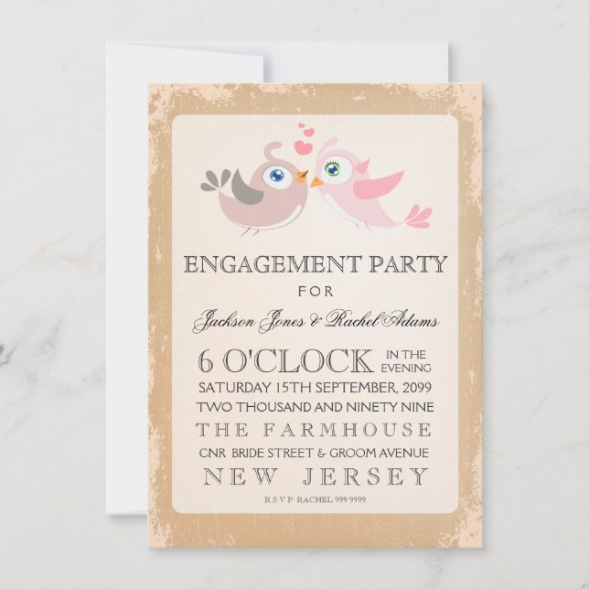 Invitation de la partie Engagement des Inséparable (Devant)