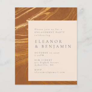 Invitation de la partie Engagement Gold Art Abstra