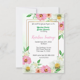 Invitation de la partie Jardin Douche nuptiale
