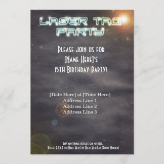 Invitation de la partie laser noir