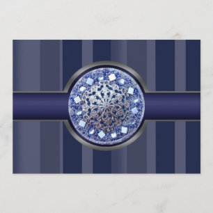 Invitation de la partie Navy Blue Stripes