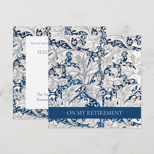 INVITATION DE LA PARTIE RETRAITE : WILLIAM MORRIS  (Devant / Derrière)