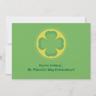 Invitation de la partie Shamrock Green & Gold