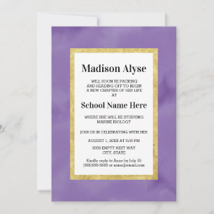 Invitation de la partie Trunk Gold White