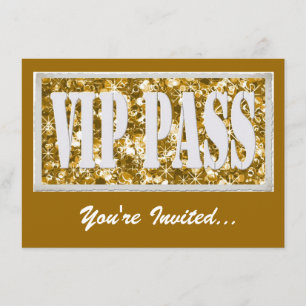 Invitation de la partie VIP d'or