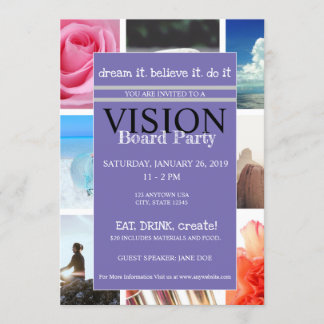Invitation de la partie Vision Board