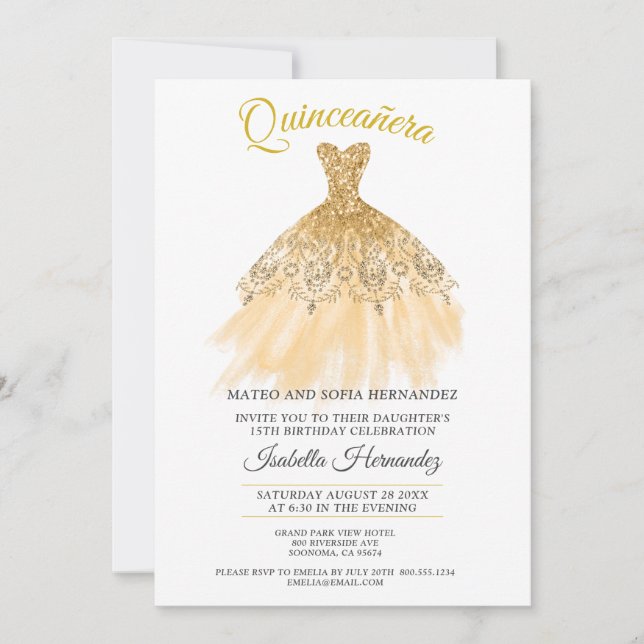 Invitation de la Parties scintillant de dentelle d (Devant)