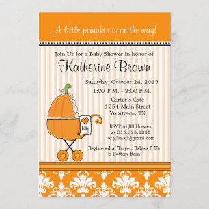 Invitation de la Petite Baby shower Citrouille