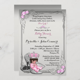 Invitation de la petite princesse Baby shower, arg