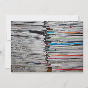 Invitation de la pile de magazines