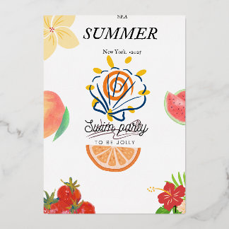 Invitation de la piscine d'été.