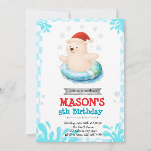 Invitation de la piscine d'hiver de l'ours polaire