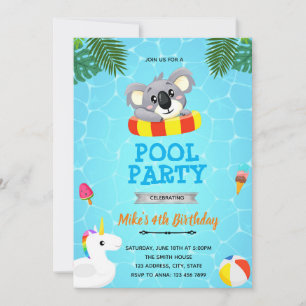 Invitation de la piscine Koala
