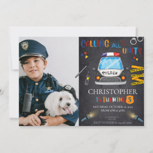 Invitation de la police fête d'anniversaire