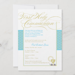 Invitation de la première communion du garçon - Bl