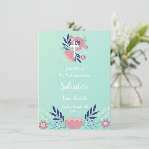 Invitation de la première communion florale