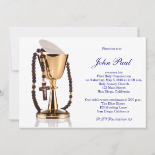 Invitation de la première communion moderne et élé