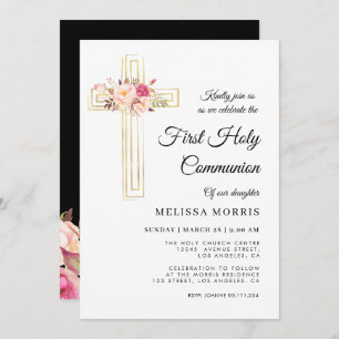invitation de la première communion sainte