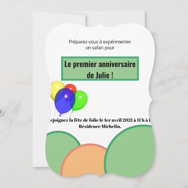 invitation de la première édition (Devant)
