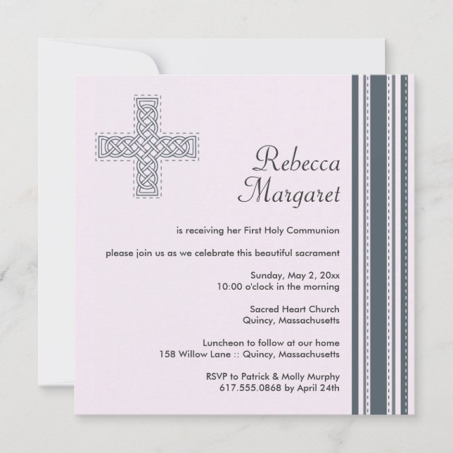 Invitation de la première sainte communion (Devant)