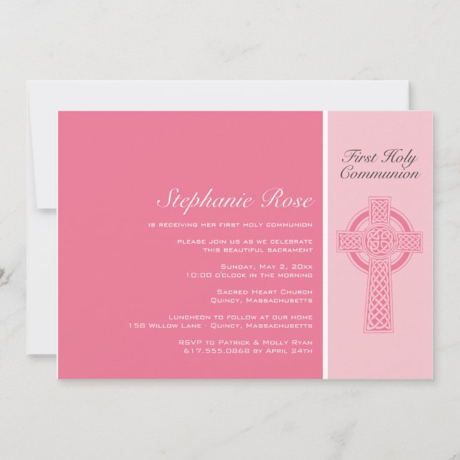 Invitation de la première sainte communion (Devant)