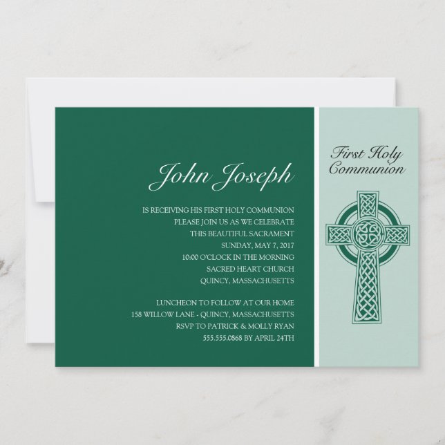 Invitation de la première sainte communion (Devant)