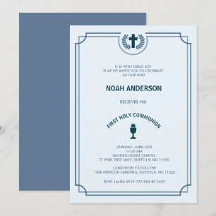 Invitation de la première sainte communion du garç