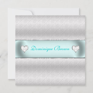 Invitation de la princesse à motifs argentés