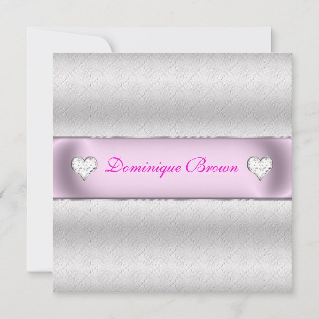 Invitation de la princesse à motifs argentés (Devant)