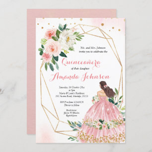 Invitation de la Princesse Quinceañera