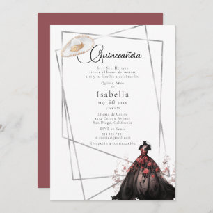 Invitation de la Quinceanera, une élégante créatur