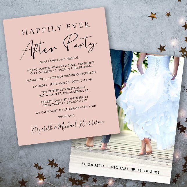 Invitation de la réception de mariage de photo ros (Your love story deserves a grand celebration!)