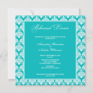 Invitation de la répétition de Damas (aqua)