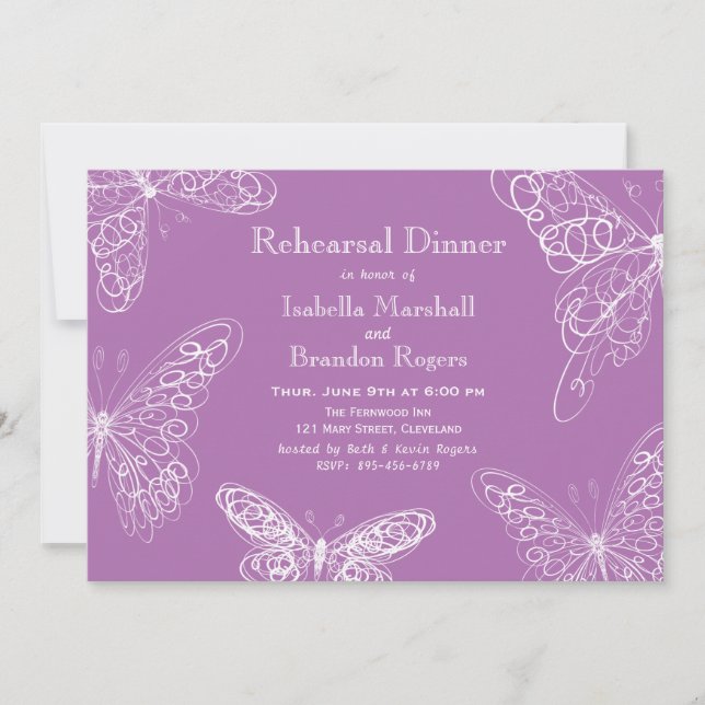 Invitation de la répétition de l'orchidée radieuse (Devant)